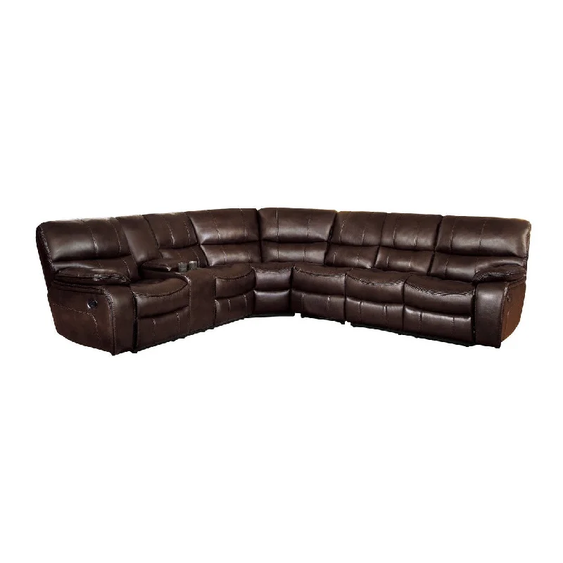 Homelegance Pecos (4)4-Piece Modular Reclining Sectional with Left Console