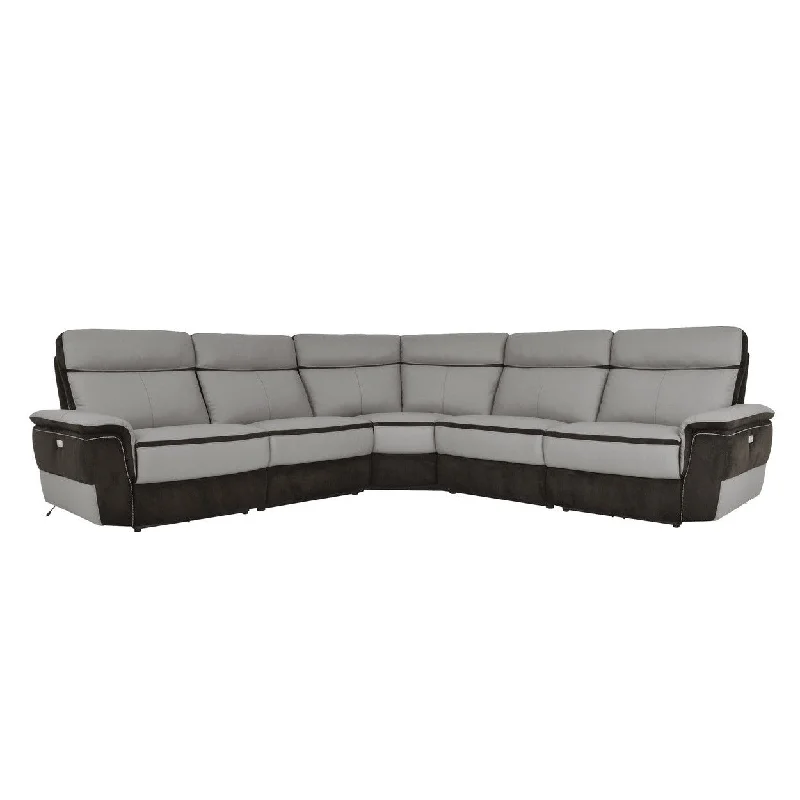 Homelegance Laertes (5)5-Piece Modular Power Reclining Sectional