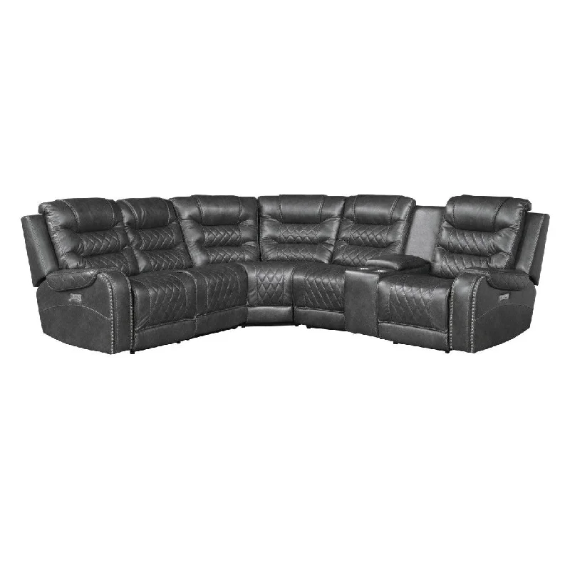 Homelegance Putnam (6)6-Piece Modular Power Reclining Sectional