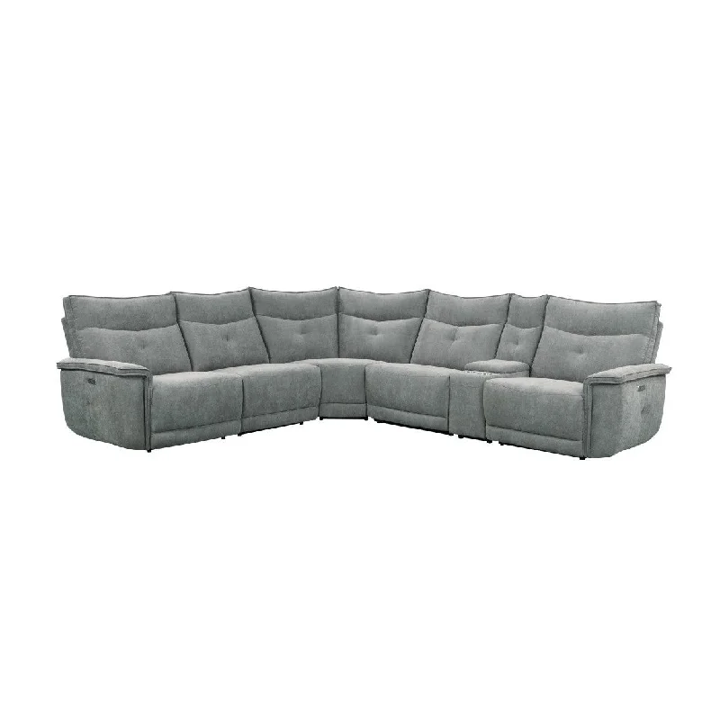 Homelegance Tesoro (6)6-Piece Modular Power Reclining Sectional with Power Headrests and USB Ports