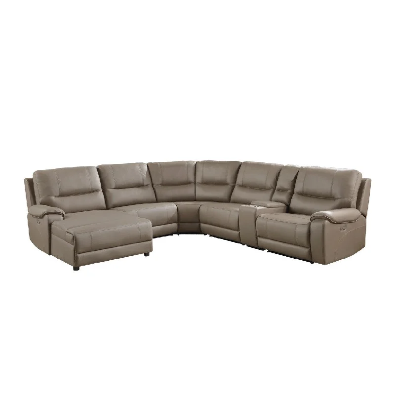 Homelegance Legrande (6)6-Piece Modular Power Reclining Sectional with Power Headrests and Left Chaise