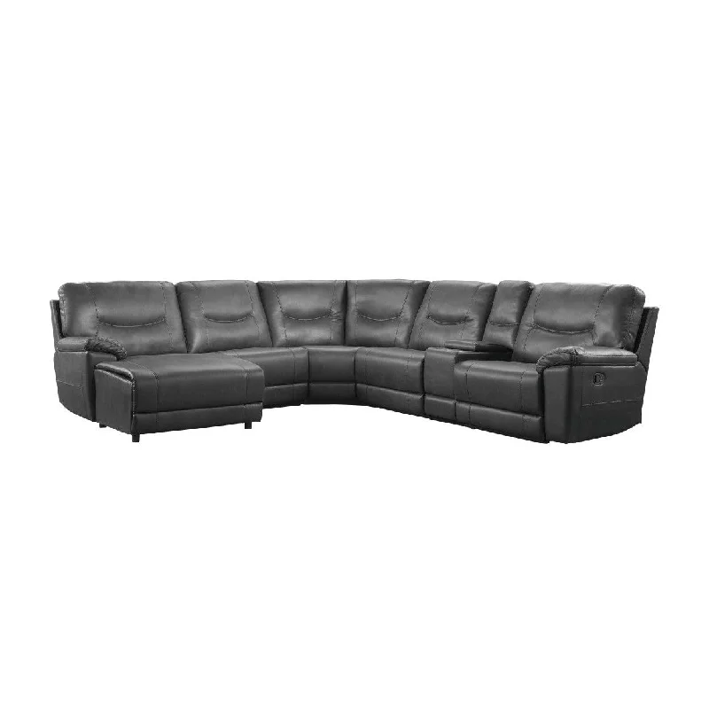 Homelegance Columbus (6)6-Piece Modular Reclining Sectional With Left Chaise