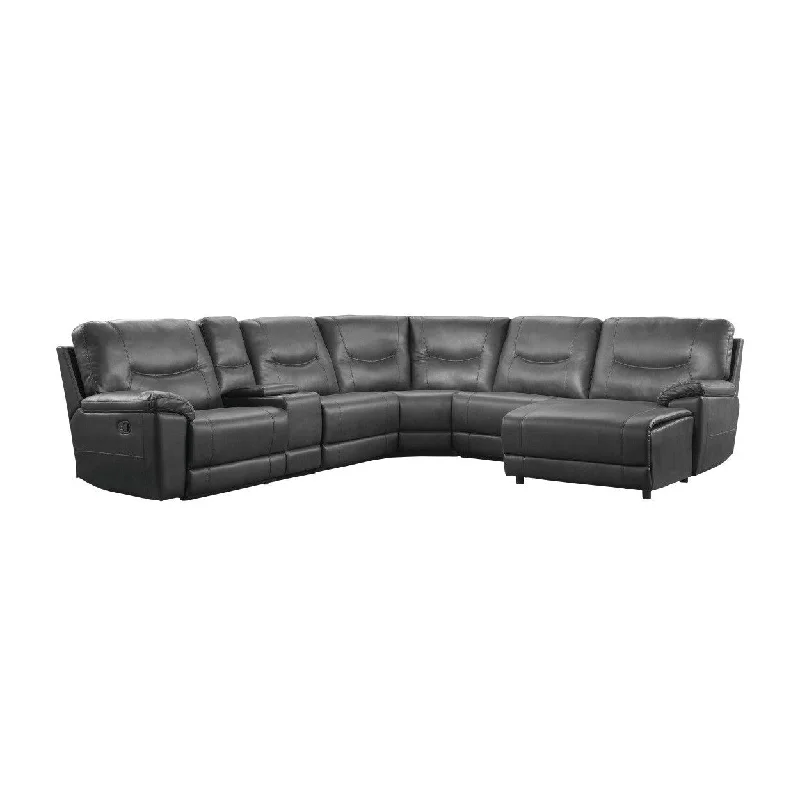 Homelegance Columbus (6)6-Piece Modular Reclining Sectional With Right Chaise