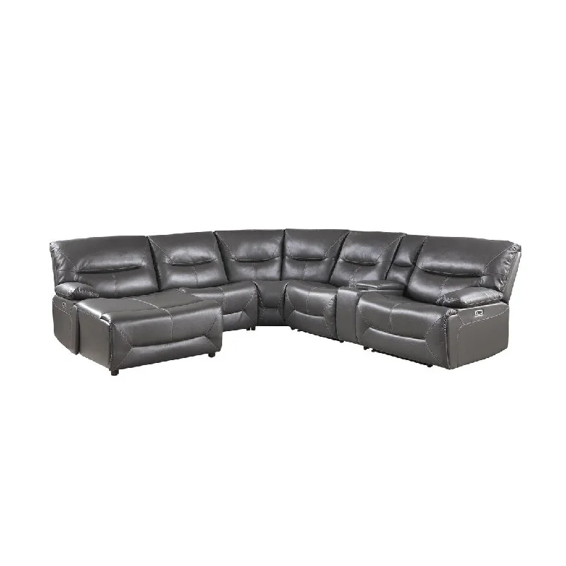 Homelegance Dyersburg (6)6-Piece Power Reclining Sectional with Left Chaise