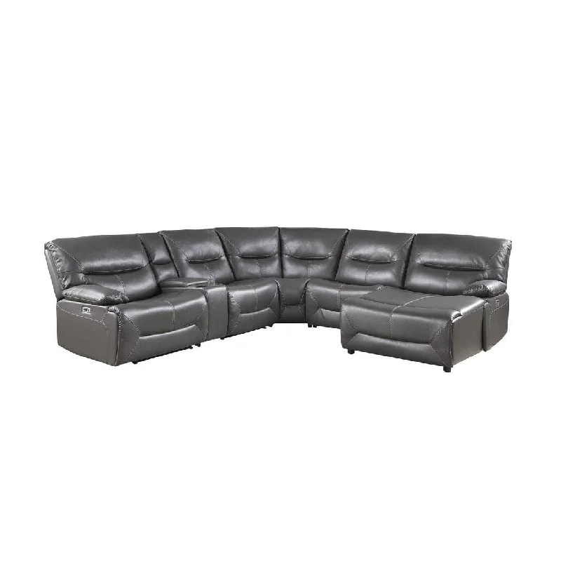 Homelegance Dyersburg (6)6-Piece Power Reclining Sectional with Right Chaise