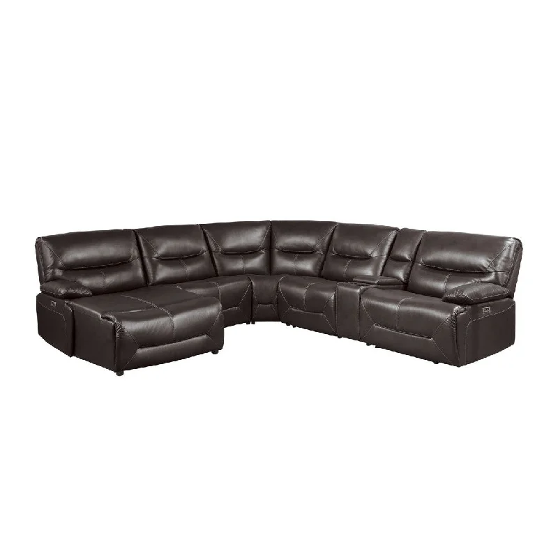 Homelegance Dyersburg (6)6-Piece Power Reclining Sectional With Left Chaise