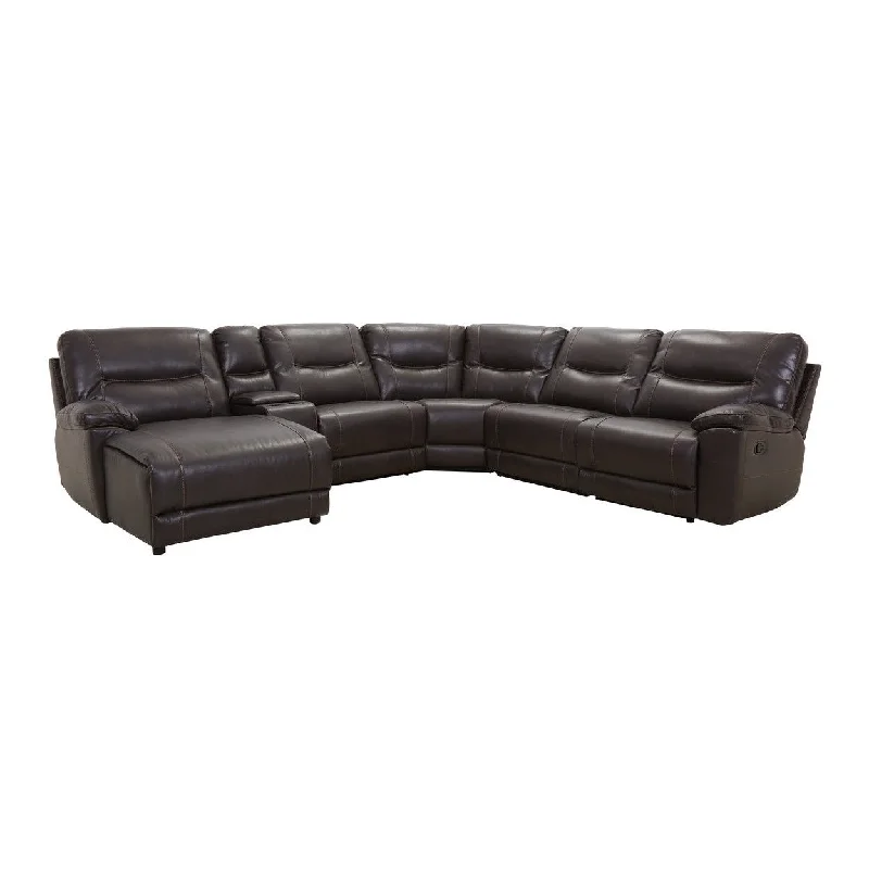 Homelegance Columbus (6)6-Piece Modular Reclining Sectional with Left Chaise