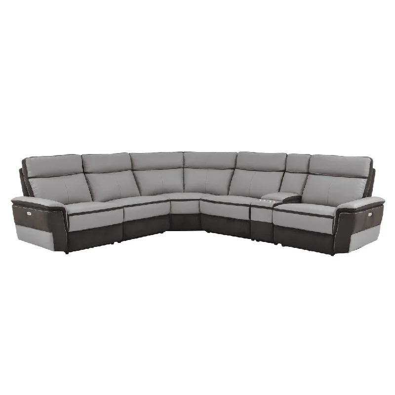 Homelegance Laertes (6)6-Piece Modular Power Reclining Sectional