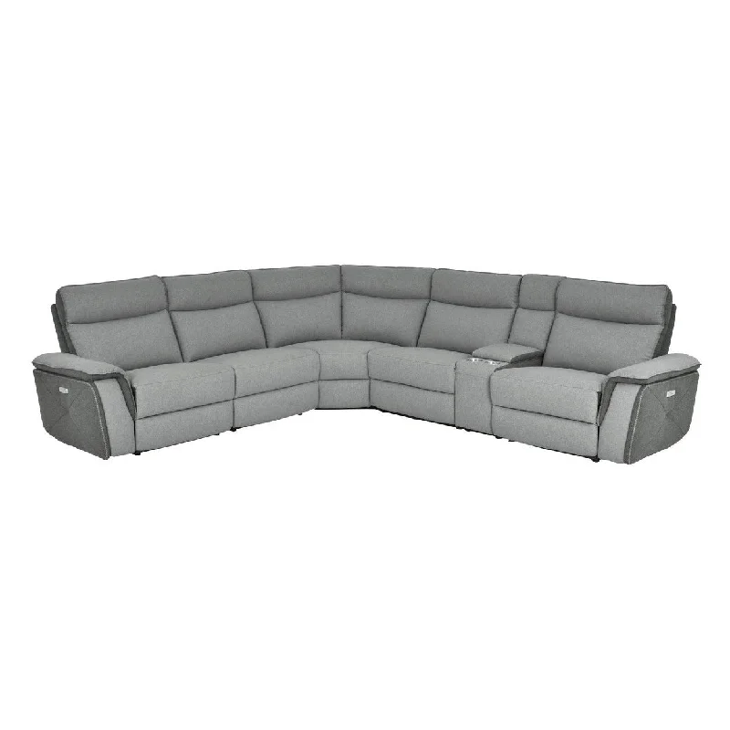 Homelegance Maroni (6)6-Piece Modular Power Reclining Sectional with Power Headrests