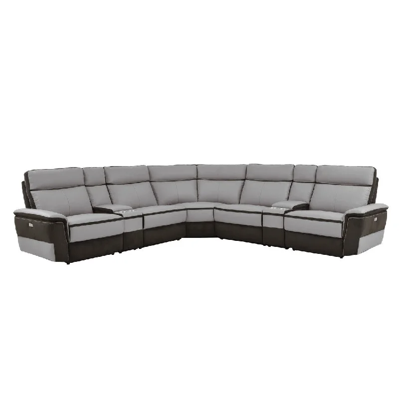 Homelegance Laertes (7)7-Piece Modular Power Reclining Sectional