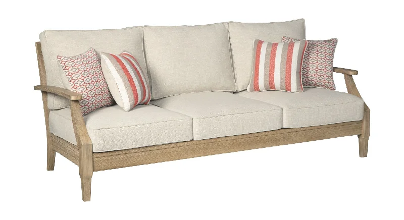 Clare View Beige Sofa with Cushion