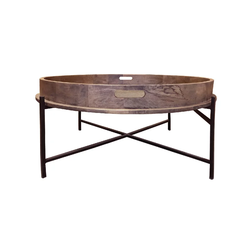 BARREL TOP COFFEE TABLE 37"