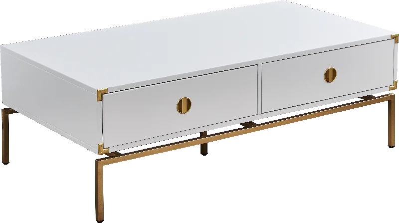 CT001 Elegant White Coffee Table