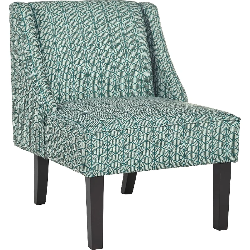 Janesley Accent Chair - Teal/Cream