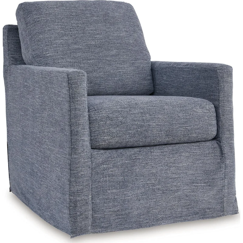 Nenana Next-Gen Nuvella Swivel Glider Accent Chair - Denim