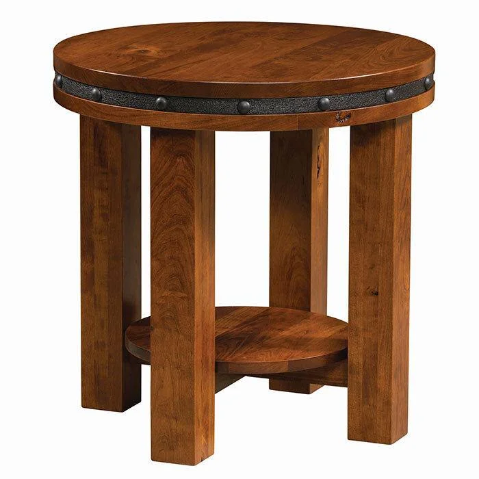 Pasadena Amish Round End Table