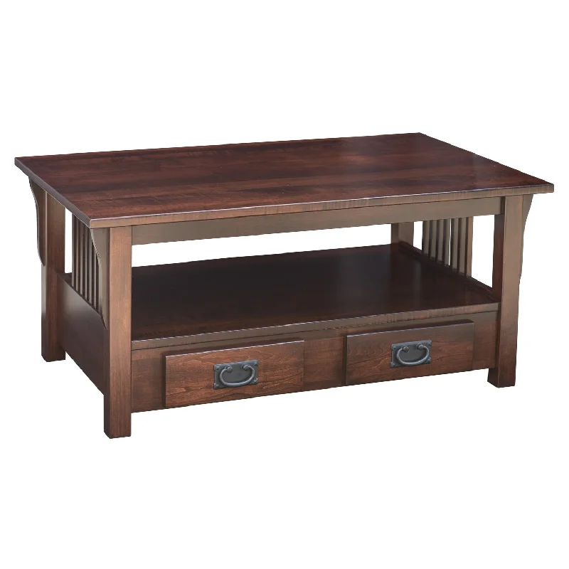 Prairie Mission Bottom Drawer Amish Coffee Table