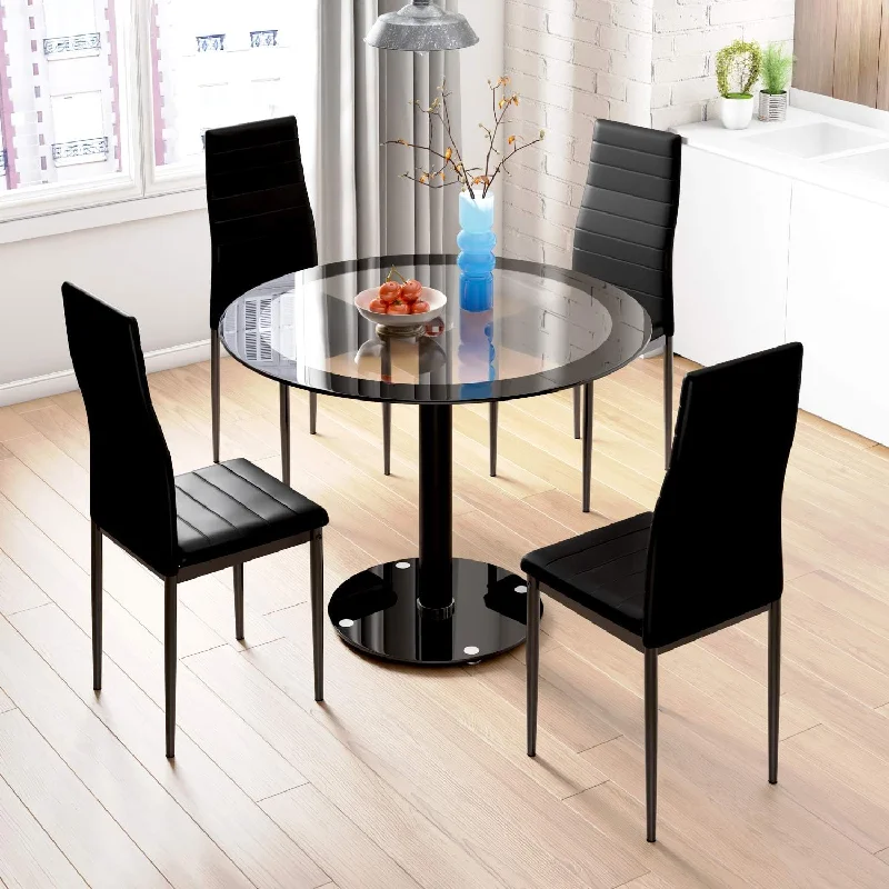 Joolihome Round Glass Dining Table