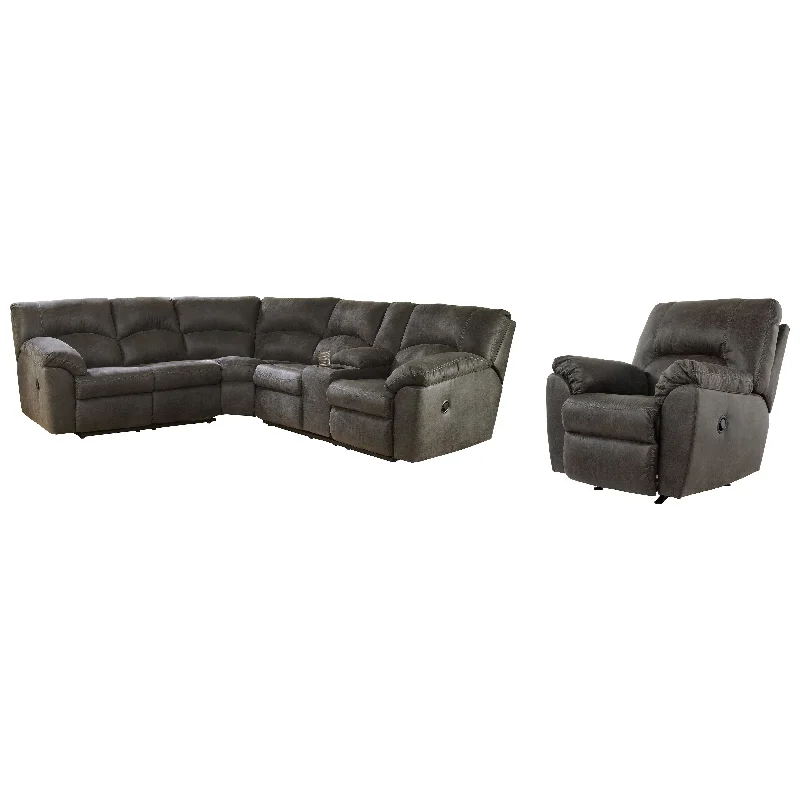 Signature Design by Ashley® Tambo 2-Piece Sectional With Recliner