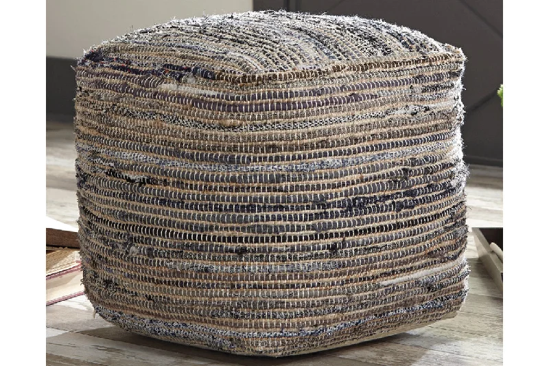 Absalom Denim Pouf