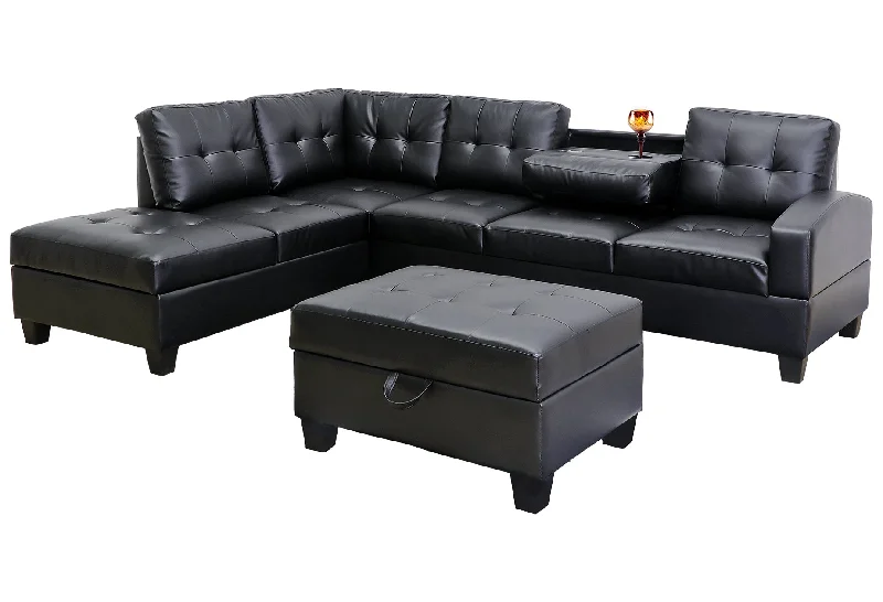 ChicHarmony Sectional With Storage Ottoman