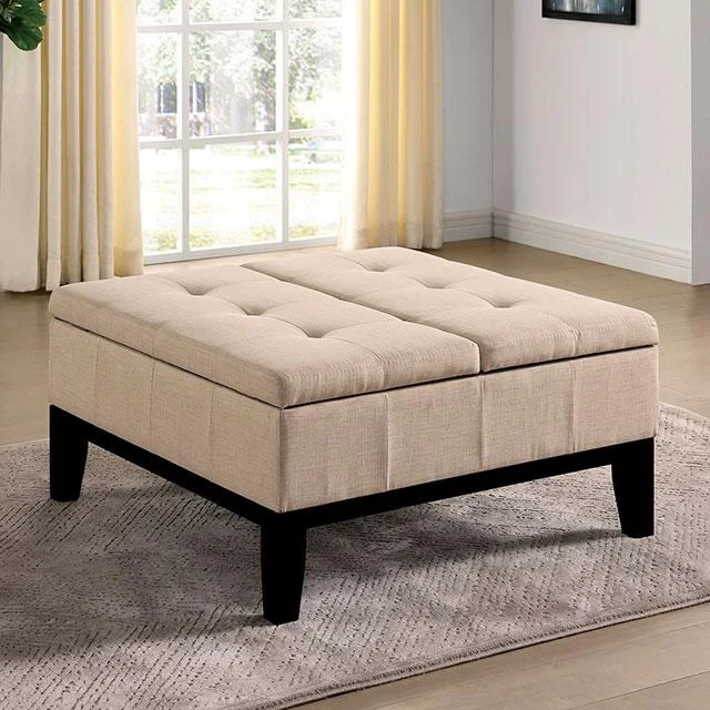 FAZIO Storage Ottoman, Beige