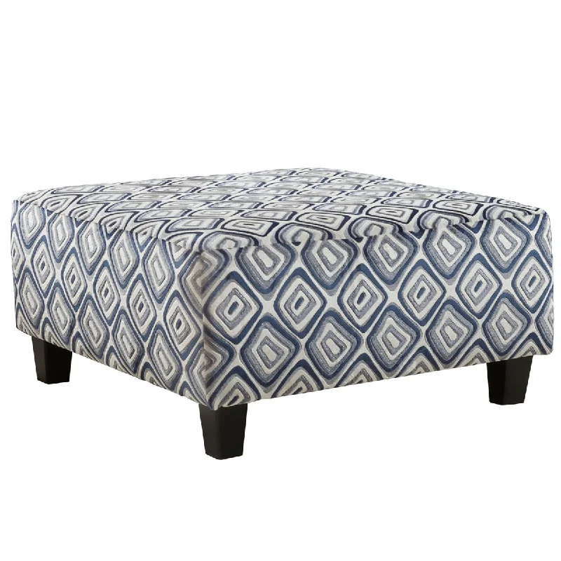 Groovy Navy Ottoman