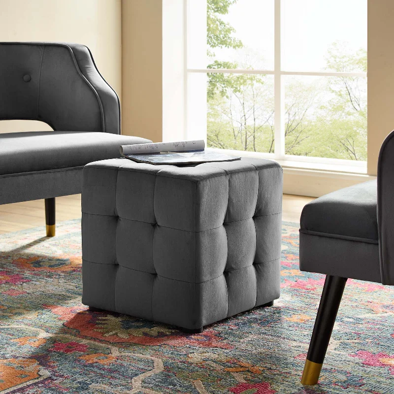 Modway Contour Tufted Cube Performance Velvet Ottoman - EEI-3577