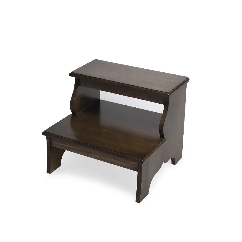 18" Brown Wood Step Stool