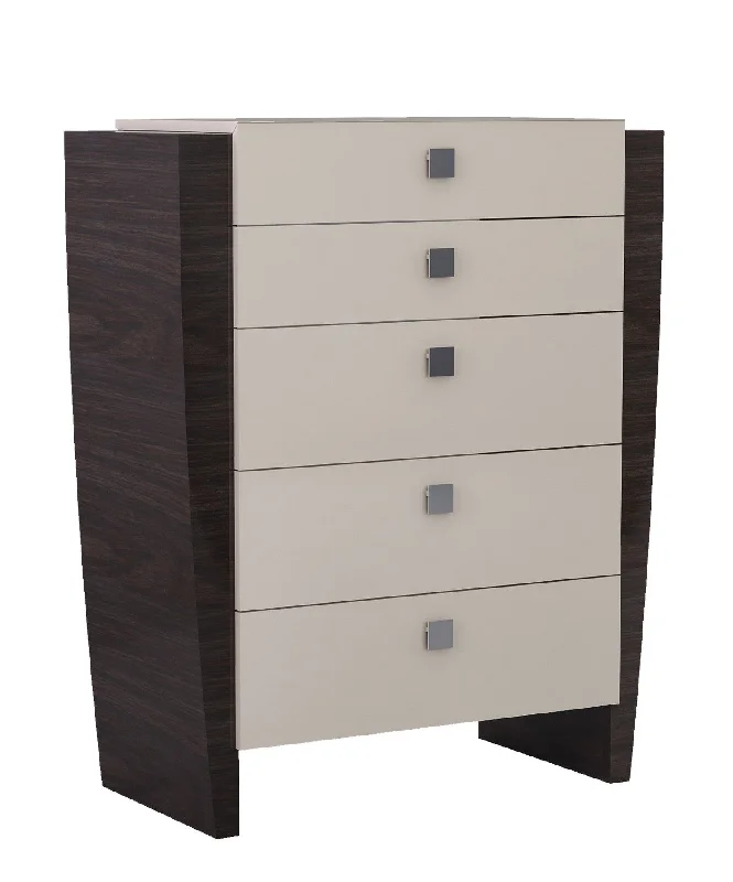 34" Refined Beige High Gloss Dresser