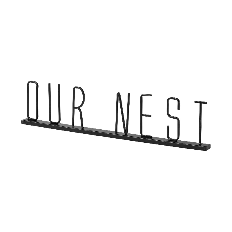 Black Metal Our Nest Sign