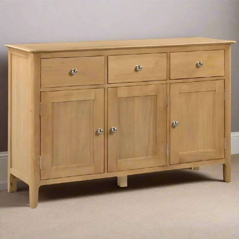 Cotswold Oak 3 Drawer 3 Door Sideboard