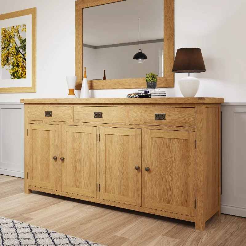 Kirdford Oak Large 4 Door Sideboard