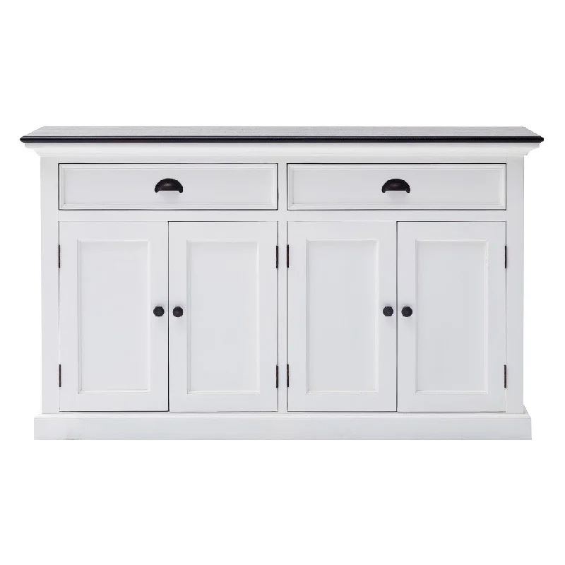 Modern Farmhouse Black And White Buffet Server