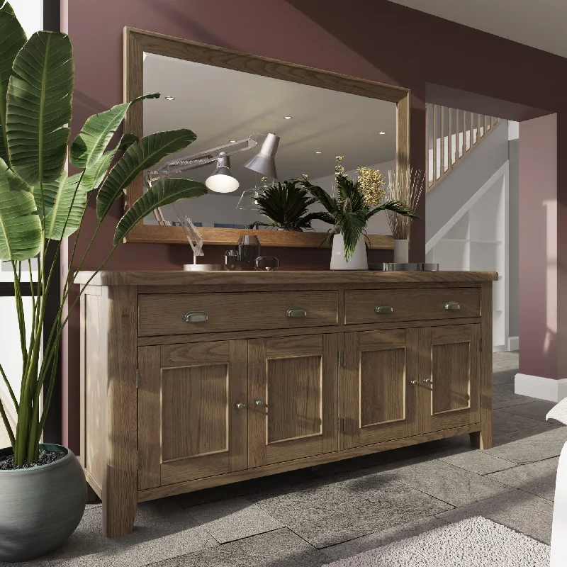 Rusper Oak 4 Door Large Sideboard