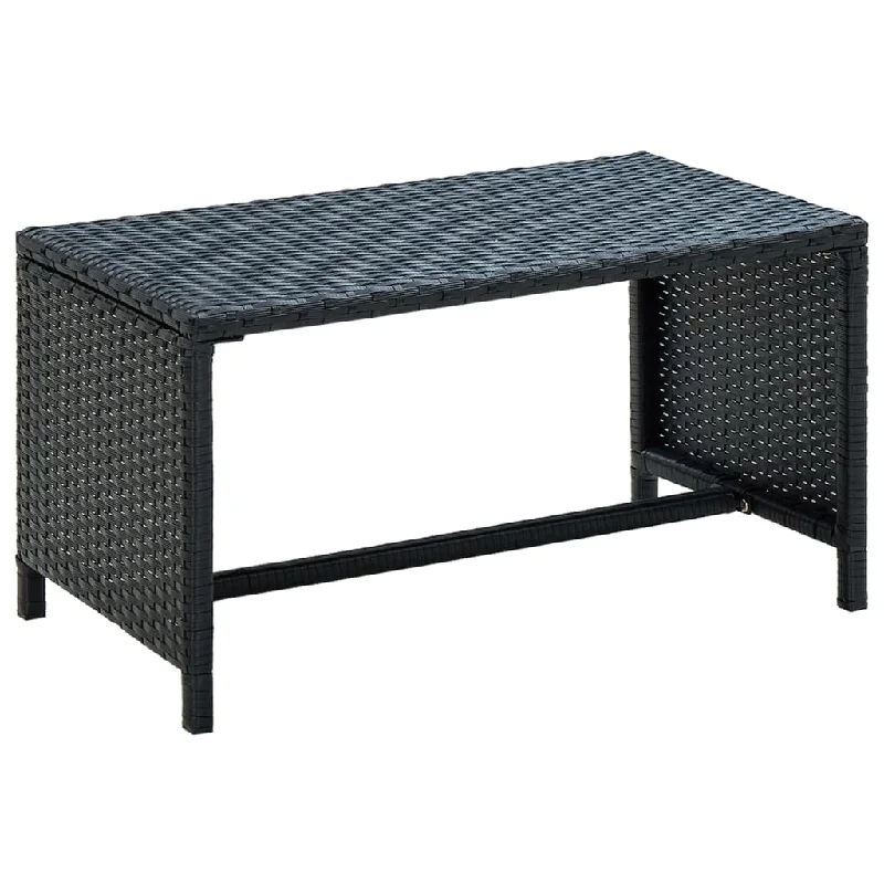 Coffee Table Accent Side Table for Living Room Balcony Poly Rattan