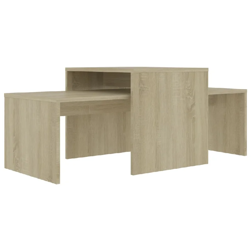 Coffee Table Set Nesting Sofa End Table for Living Room Engineered Wood