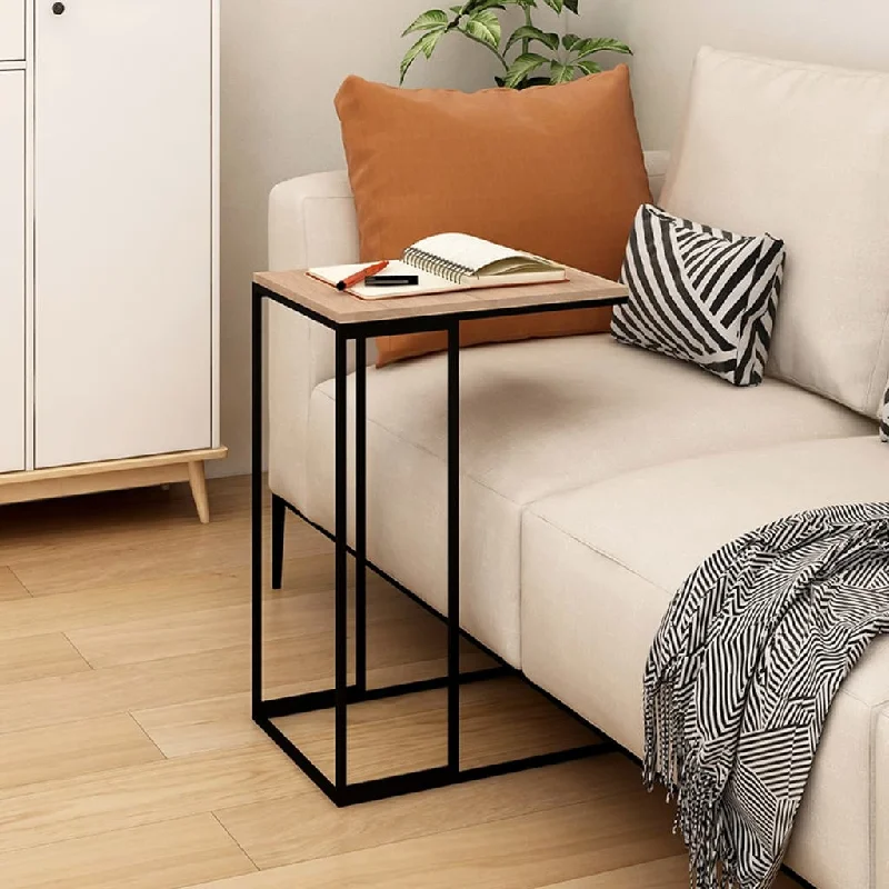 Side Table Black 15.7"x11.8"x23.2" Engineered Wood