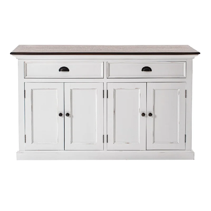 Modern Farmhouse Brown And White Buffet Server