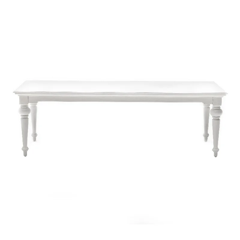 White Modern Farmhouse 94" Dining Table