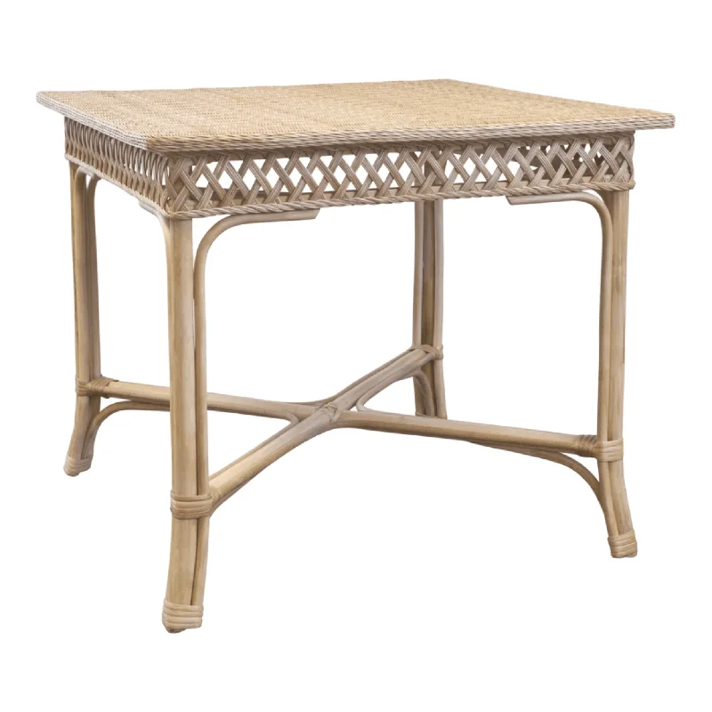 Rattan Trellis Game Table