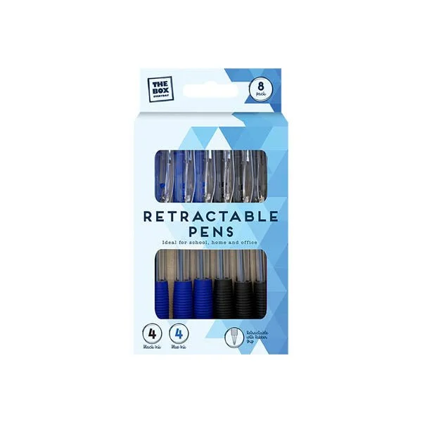 THE BOX EVERYDAY RETRACTABLE PENS 8 PACK